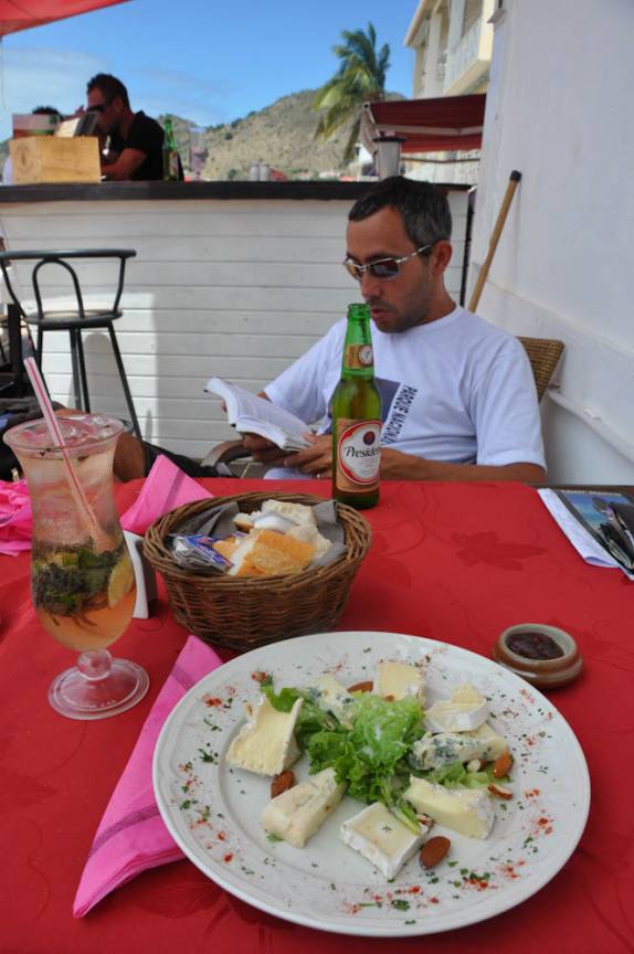 Almoço em Grand Case, em Saint Martin, no Caribe